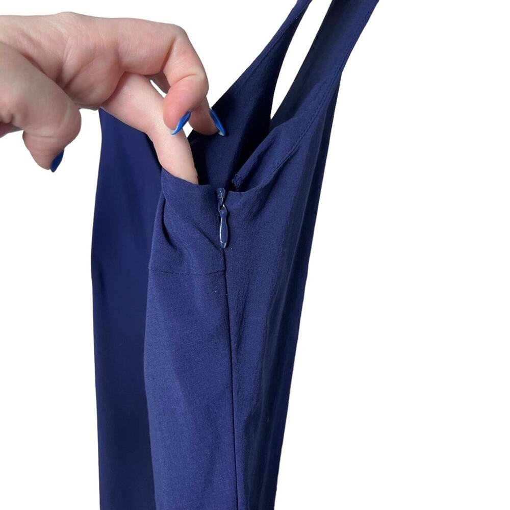 Pier Antonio Gaspari Royal Navy Blue Sleeveless Tank Maxi Dress - Picture 7 of 9